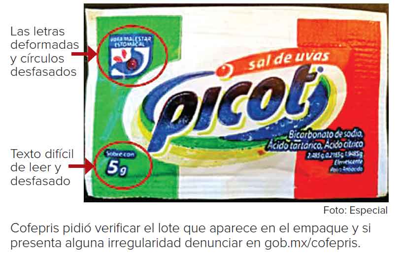 Cofepris alerta por lotes falsos de "Sal de Uvas Picot"