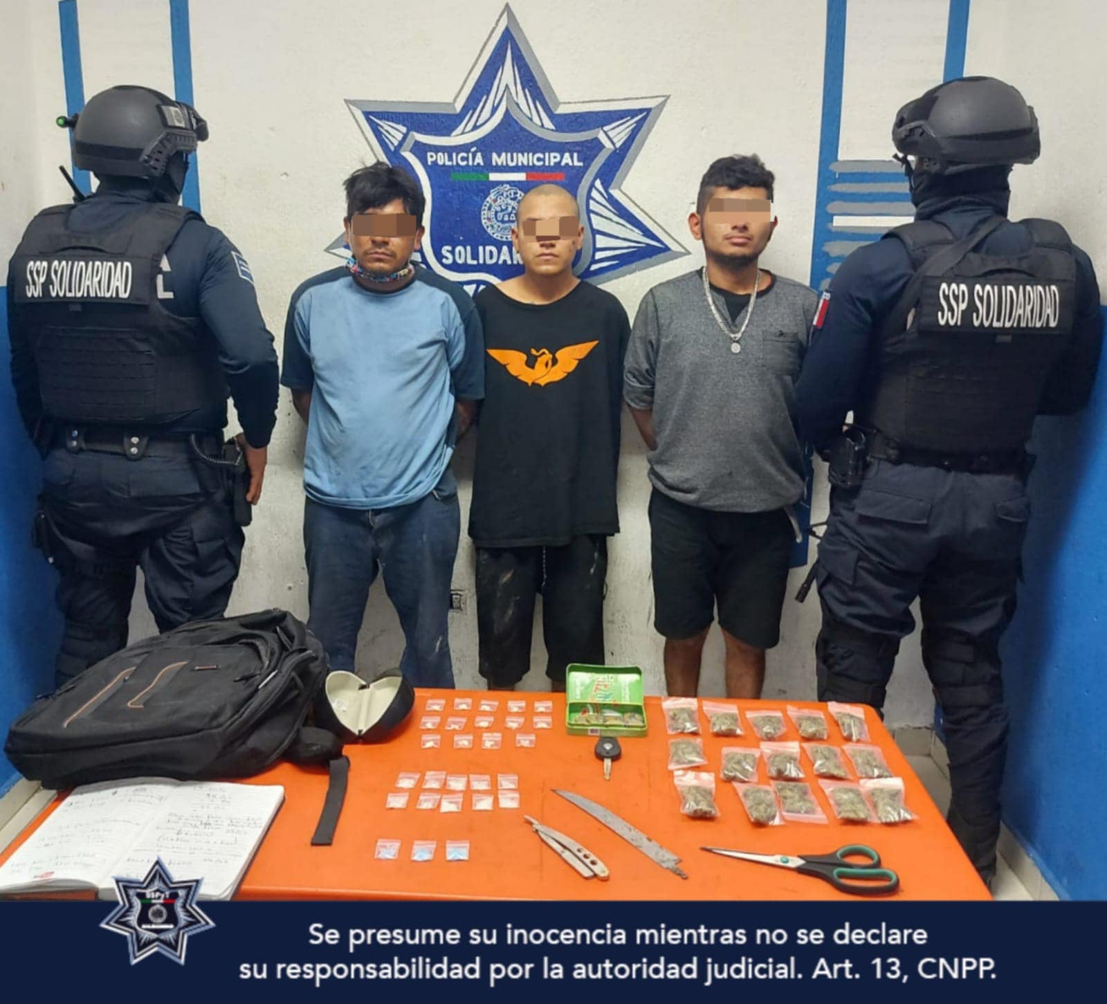 Detienen a narco distribuidores en la colonia Ejido en Playa del Carmen 