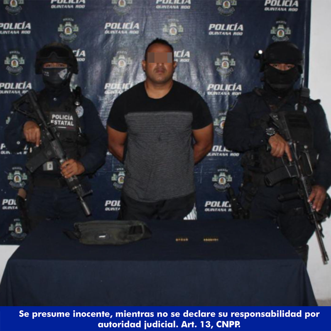 Detienen en la Zona Hotelera de Cancún a hombre armado