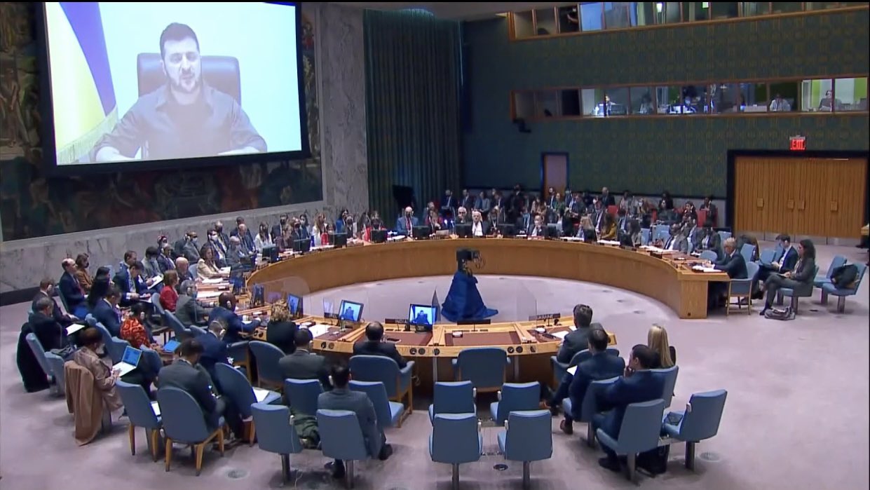 Zelensky exige a la ONU juzgar a Rusia por crímenes de guerra