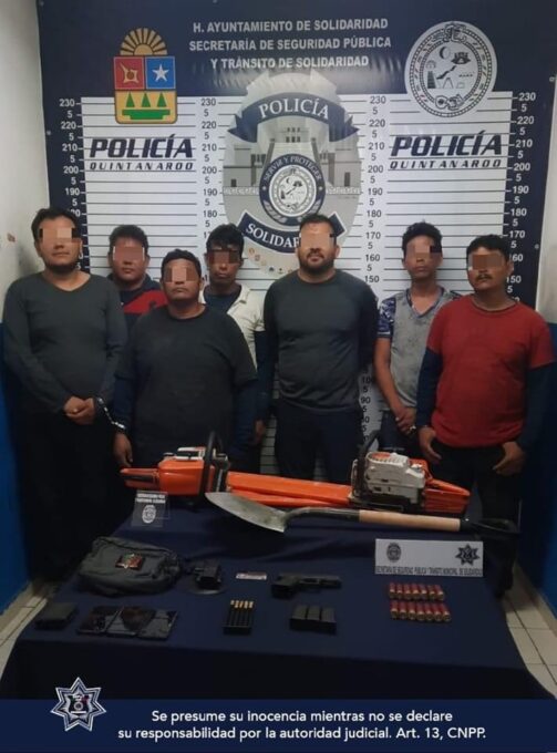 Detienen a siete sujetos por despojo violento en la comunidad Santa Cecilia de Playa del Carmen