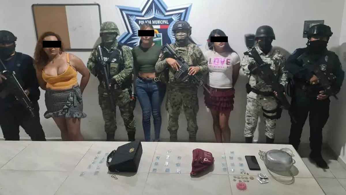 Tres trasvestis son detenidos por portación ilegal de droga en Tulum