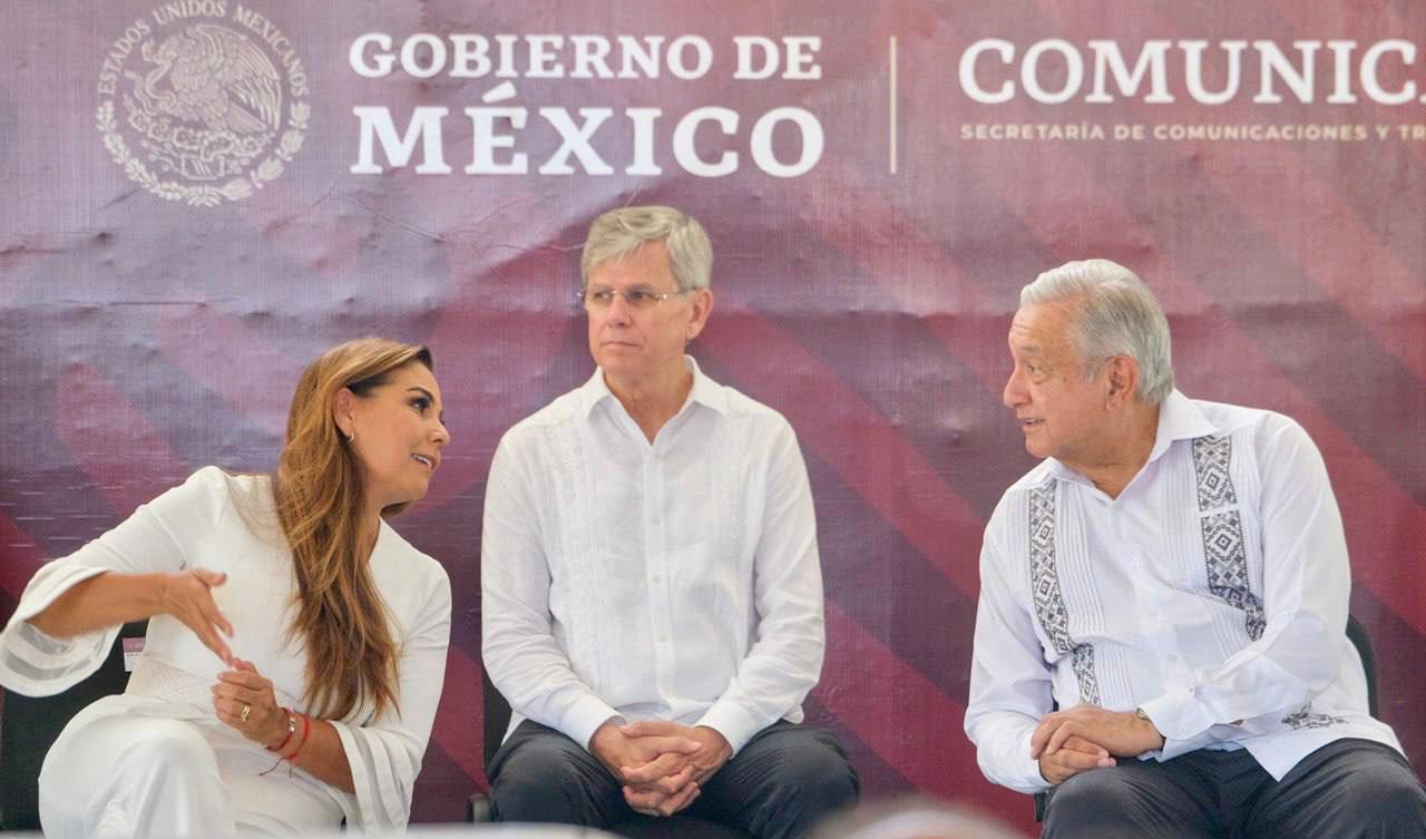 Mara Lezama acompaña a AMLO en histórico arranque de obras en Cancún