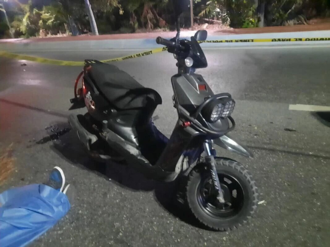 Muere motociclista al derrapar en la Zona Hotelera de Cancún