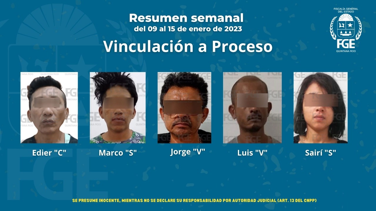 Suma FGE Quintana Roo 144 detenciones, 22 vinculaciones a proceso y dos sentencias condenatorias