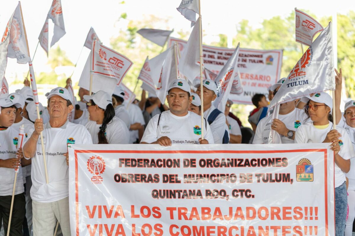 Diego Castañón conmemora el Día del Trabajo y anuncia primer pago de laudo laboral trabajadores del SUTSAT