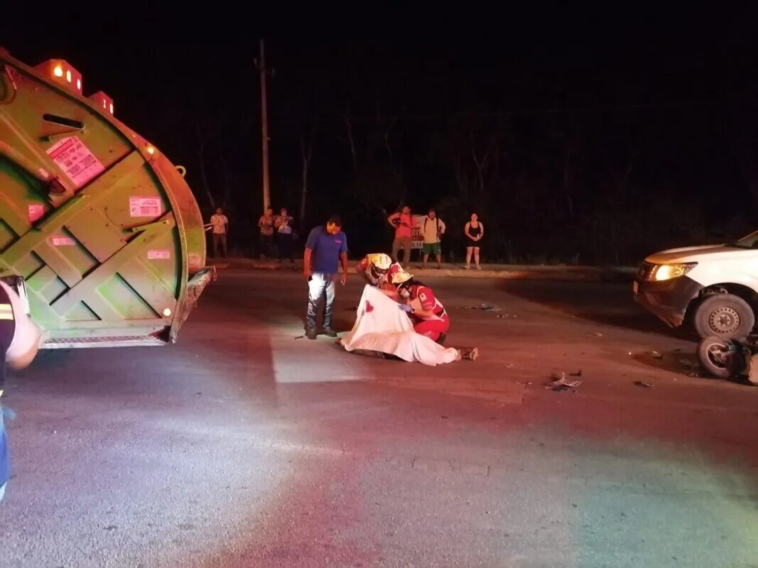Joven motociclista pierde la vida en accidente de tránsito en Cancún