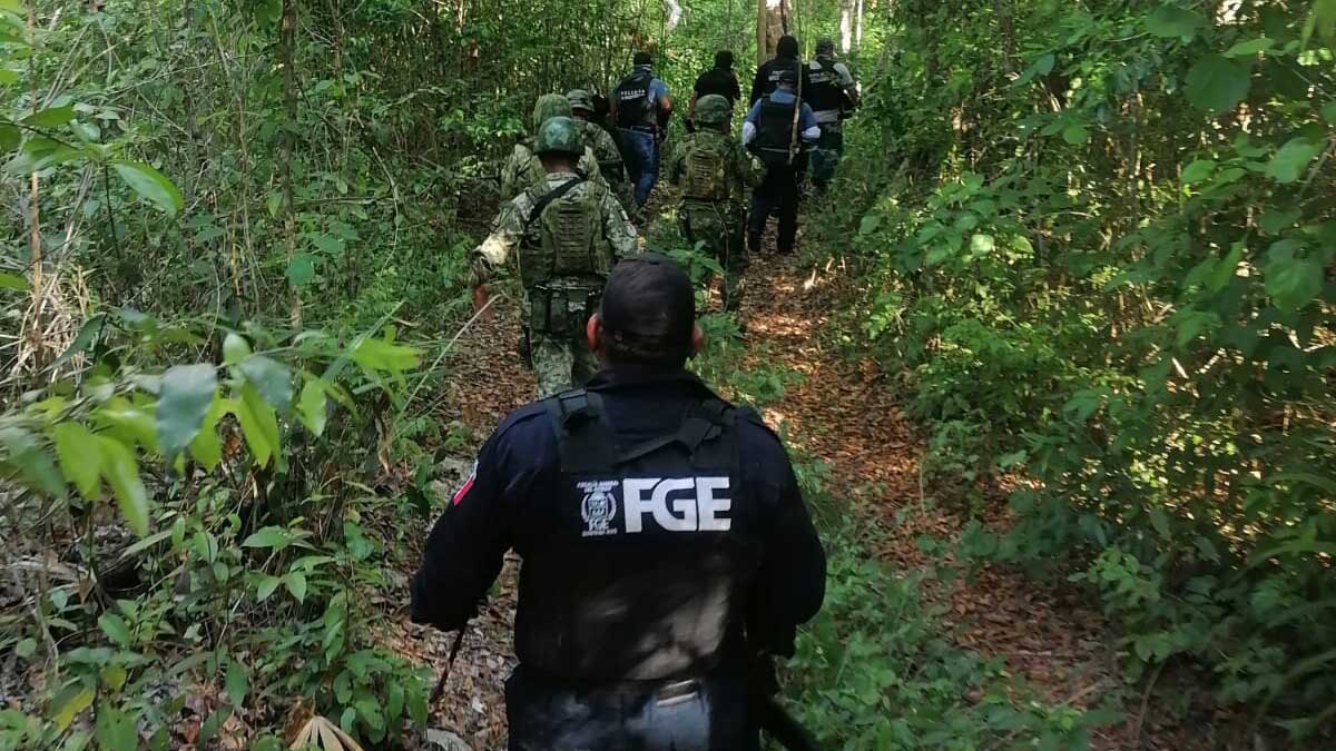 Localiza FGE Quintana Roo restos óseos en operativo de búsqueda en el municipio de José María Morelos