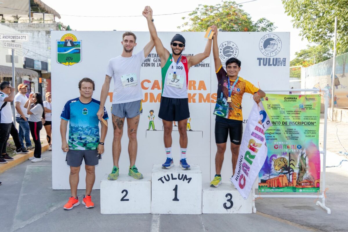 Exitosa Carrera Tulum 13K reúne a 230 atletas en el Caribe Maya 